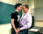 A slim and hot stud fucking his former teacher in class