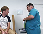 The next patient is a youthful eighteen year college lad named Aaron amateur femdomme young old man